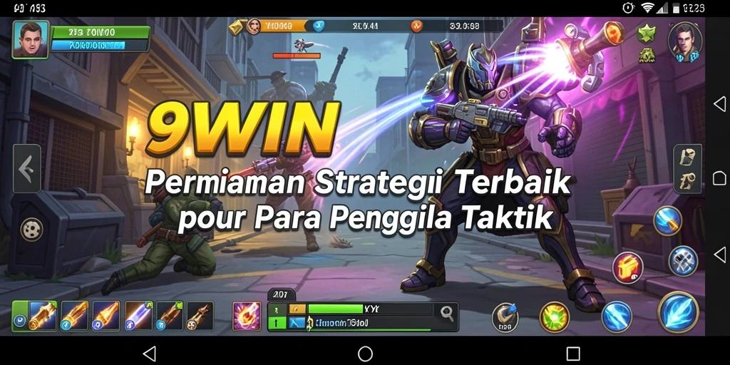 Screenshot gameplay 9WIN menampilkan strategi dan pertempuran yang intens.