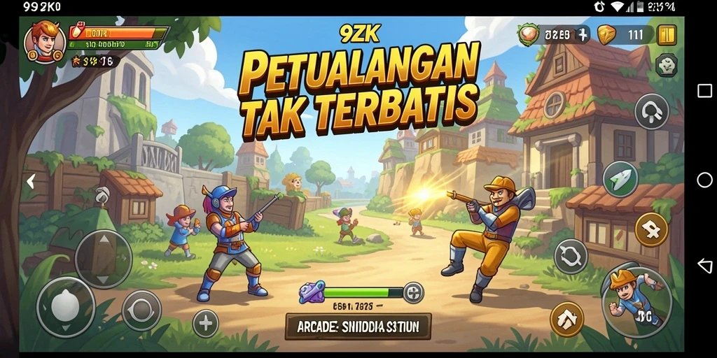 Screenshot menunjukkan gameplay seru dan penuh aksi dari 9ZK.