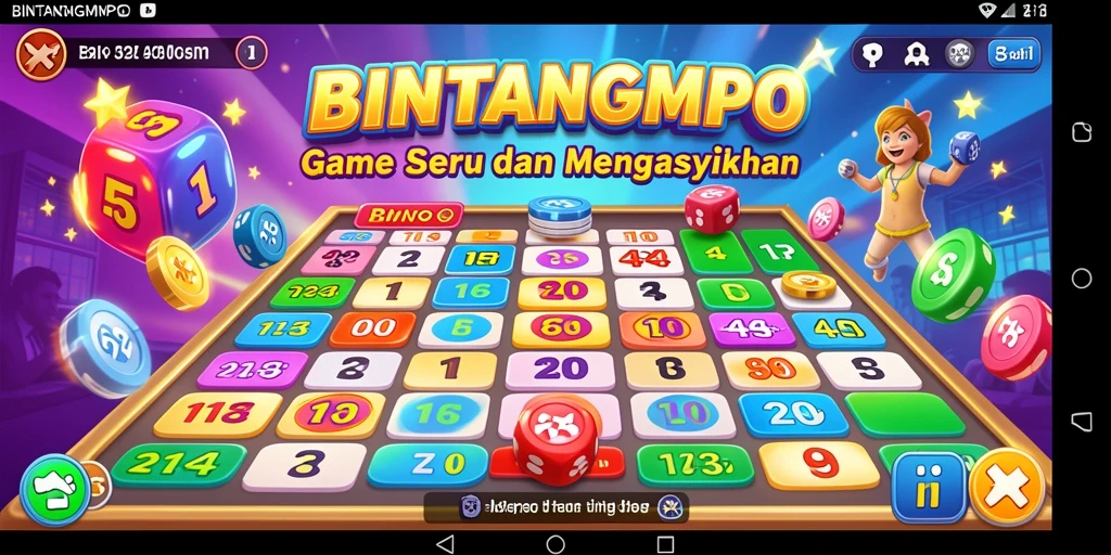 Tampilan gameplay seru dari BINTANGMPO yang penuh warna.