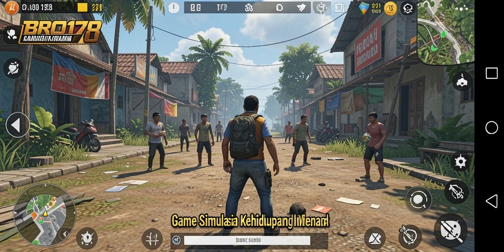 Tampilan gameplay BRO178 yang menggambarkan berbagai aktivitas menarik.