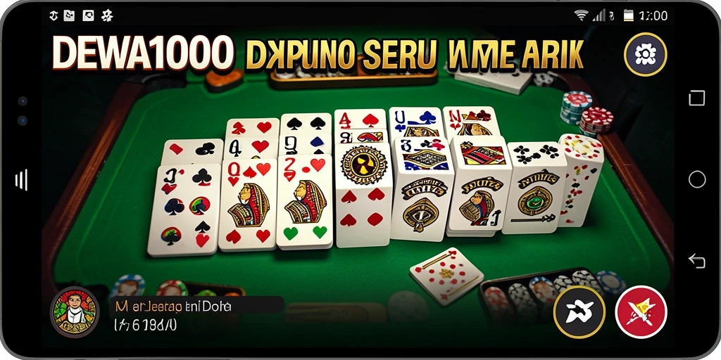 Tampilan gameplay seru dalam DEWA1000 dengan berbagai variasi Domino.