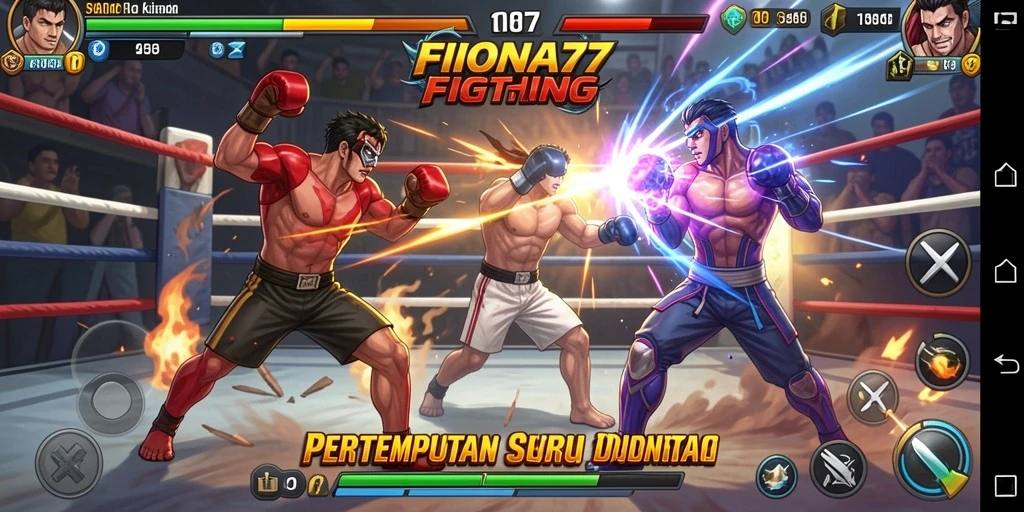 Tampilan gameplay FIONA77 dengan aksi pertarungan yang mendebarkan.