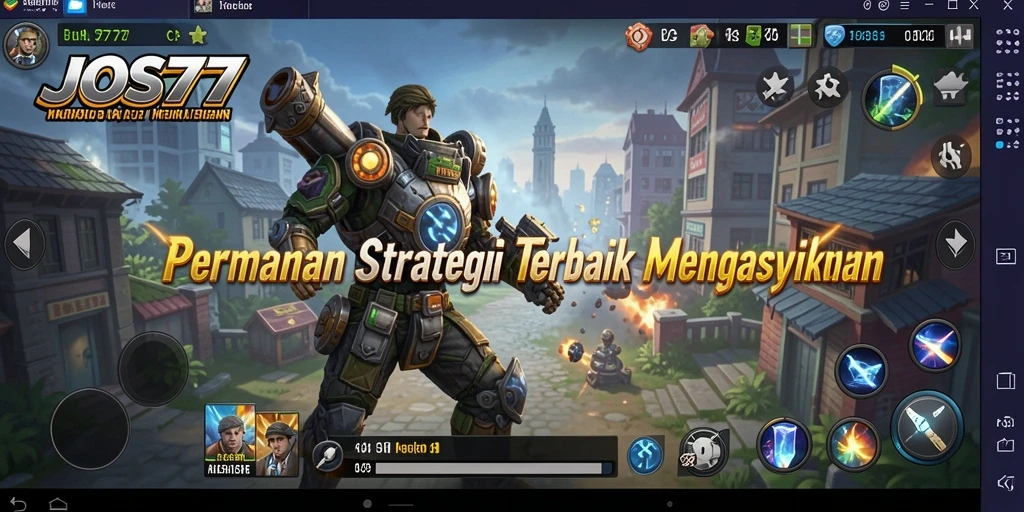 Screenshot utama JOS77 yang menampilkan pertarungan strategis yang intens.
