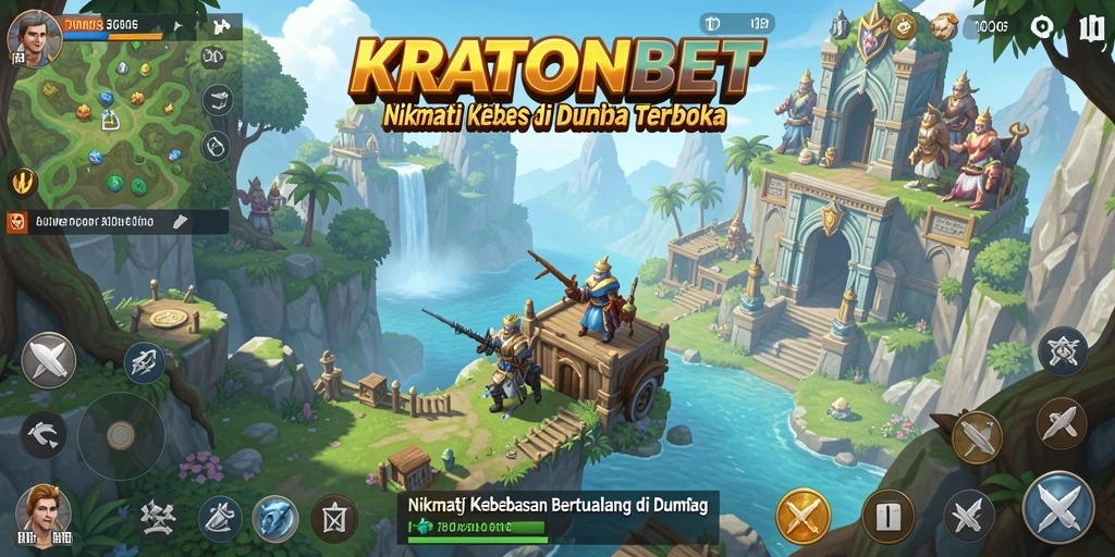 Screenshot gameplay KRATONBET menampilkan momen eksplorasi yang mendebarkan di dunia terbuka.