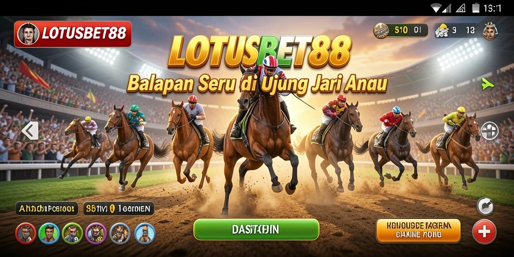 Tampilan seru gameplay balap LOTUSBET88 yang menegangkan.