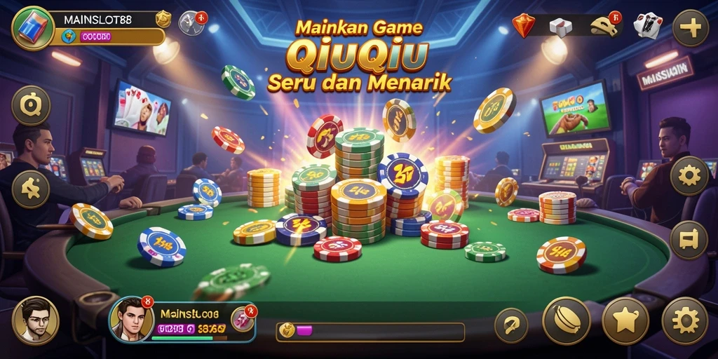 Tampilan gameplay QiuQiu yang menarik dan interaktif