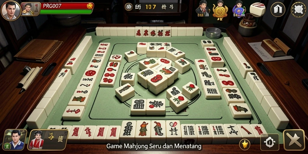 Tampilan gameplay menarik dari PRG007 Mahjong.