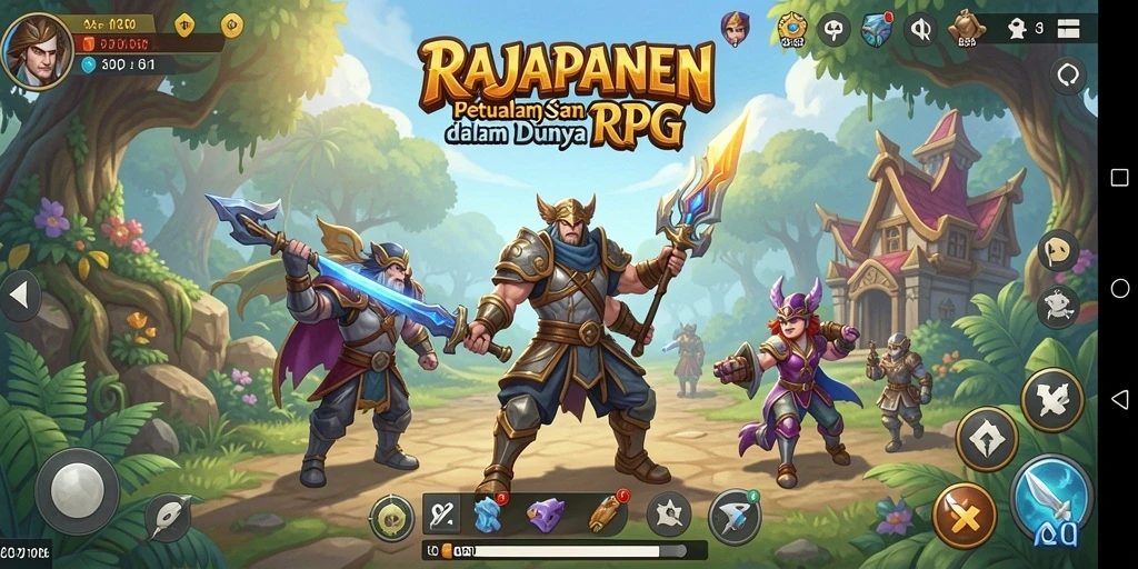 Screenshot gameplay RAJAPANEN menampilkan momen pertarungan epik di dunia RPG.