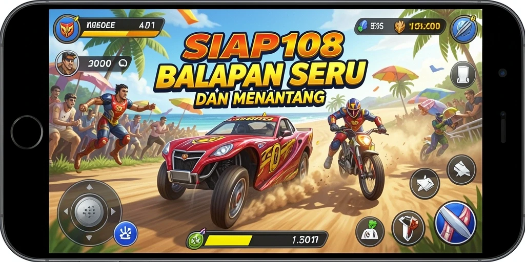 Gameplay Racing yang intens dan menantang di SIAP108.