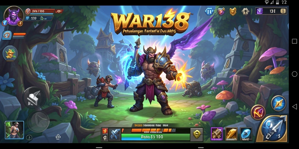 Tangkapan layar menunjukkan aksi seru di gameplay ARPG WAR138.